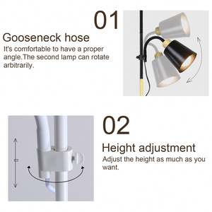 Haute qualité mère <span class=keywords><strong>et</strong></span> <span class=keywords><strong>fils</strong></span> salon lumière debout concepteur luxe Arc Double tête <span class=keywords><strong>et</strong></span> interrupteur lampadaires avec E27 Blub - Product Image 2