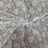 Nouveau style de tissu en dentelle élastique à grandes et petites roses pour sous-vêtements, lingerie, robes et vêtements de danse pour femmes