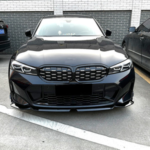 Front Lip Splitter For Bmw 3 Series G20 Lci M Sport 320i 325i 2023+ Piano Black Carbon Fiber Texture <b>Abs</b> Material - Product Image 2