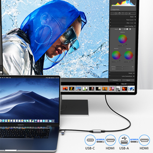 สายอะแดปเตอร์ USB <span class=keywords><strong>3</strong></span>.0/Type-C และตัว<span class=keywords><strong>แปลง</strong></span>สายเคเบิลโปรเจคเตอร์ เหมาะสำหรับแล็ปท็อปและแท็บเล็ต - Product Image 4