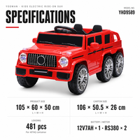 Auto Elettrica per Bambini Mercedes Benz AMG G63, 2 Posti, 6 Ruote, Alimentata a Batteria, per Età 2-7 Anni