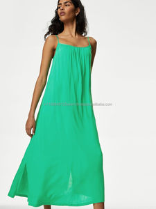 Robe mi-longue A-Line pour femmes avec col de chemise et manches courtes Silhouette classique - Product Image 6