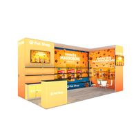 Stand d'exposition en aluminium sur mesure 10x20 pieds avec cadre SEG, affichage portable et rangement verrouillable pour salon professionnel