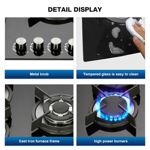เตาแก๊ส 5 หัวเตา รุ่นใหม่ <span class=keywords><strong>ขาย</strong></span>ส่ง กระจกนิรภัยคุณภาพสูง ใช้ได้กับแก๊ส LPG และ NG เหมาะสำหรับการทำอาหารและอบขนมที่บ้าน - Product Image 4