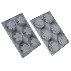 Moldes para pasteles silicona 3D bandejas hechas a mano pudín postre horneado molde para muffin - Product Image 5