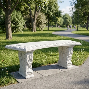 Panca Decorativa da Esterno per Giardino e Parco, in <span class=keywords><strong>Marmo</strong></span> Intagliato, con Scultura Animale in Pietra Naturale Anticata, Personalizzabile - Product Image 4