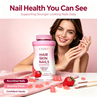 Gummies de croissance capillaire à marque privée avec biotine et vitamine C pour une croissance des cheveux plus rapide, des ongles plus forts et une peau plus saine