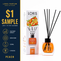 Diffuseur de parfum LORIS à bâtonnets turcs 120ml – Parfum naturel de haute qualité pour la décoration de bureau et de salle de bain