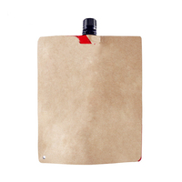 Pochette à bec verseur en papier kraft liquide imperméable, biodégradable, écologique, imprimée sur mesure avec finition métallisée