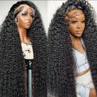 Peluca con malla frontal de cabello humano largo Hd 5x5 Proveedor de ondas rizadas profundas Peluca frontal de encaje virgen indio crudo para mujeres negras