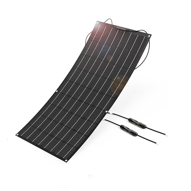 Ship RV Caravan Camping Roof Sunshine Thin Suncell Panels Flexible High Efficiency 19% 25 Year Warranty Solar Power Panel