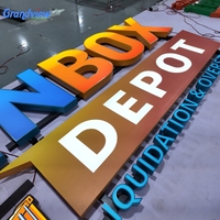 Enseigne publicitaire extérieure 3D lumineuse pour commerce, conception de logo gratuite, solution d'enseigne LED personnalisée