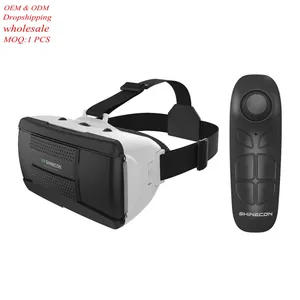 Hot Vrshinecon G06b + B03 Handvat Vr Bril Headset 3d Virtual Reality Game Helm Voor Mobiele Telefoon Video Film