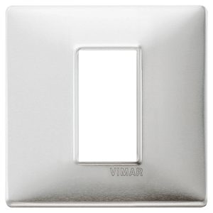 Interruptor de Pared Vimar con Placa de Aluminio Cepillado, 9.2 cm de Largo, 1.6 cm de Alto - Product Image 1
