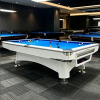 Table de billard de luxe moderne de 9 pieds, de 6e génération, de style américain, avec tissu personnalisé