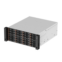 MAIWO 4U24 Bays Server Penyimpanan NAS Kontrol Tunggal dengan SAS/SATA HDD/SSD Network Port Enclosure NAS Docking