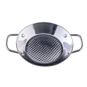 Commercial Kitchen Cookware Eco-Friendly Stainless Steel Rose Gold <strong>Paella</strong> <strong>Pan</strong> with Two Handles for Seafood <strong>Cooking</strong> - Product Image 3