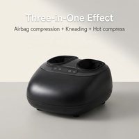 Masseur de pieds enveloppant complet avec compression par airbag, pétrissage, chaleur, 6 modes, 3 niveaux d'intensité et contrôle par minuterie pour la maison