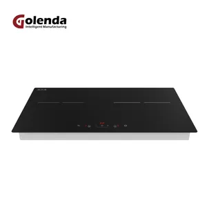 Estufa de 2 quemadores de 3500W, cocina de inducción doble, tecnología de llama Virtual, encimera de bobina de cobre magnética de 220V, cocinas de inducción