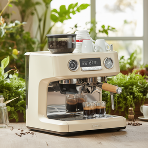 Cafetera Barsetto V1AP, Estilo Italiano, Semiautomática, Molinillo y Cafetera Espresso, Acero Inoxidable - Product Image 3