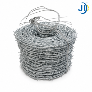 <span class=keywords><strong>Filo</strong></span> <span class=keywords><strong>Spinato</strong></span> Zincato a Doppio <span class=keywords><strong>Filo</strong></span> 12x14 Gauge con 4 Punte a Torsione Inversa, Rotolo di <span class=keywords><strong>Filo</strong></span> <span class=keywords><strong>Spinato</strong></span> per Recinzioni Agricole e Bestiame - Product Image 2