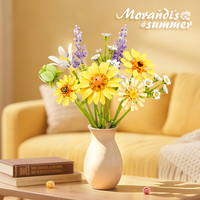 Ensemble de 670 blocs de construction de fleurs Morandi, jouets de décoration pour la maison, bricolage, STEAM, motricité fine, collection, cadeau éducatif pour enfants