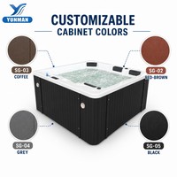 Bain à remous extérieur moderne YUNMAN 2,4 m, spa hydro-massant en acrylique, design autoportant pour villa, garantie 5 ans