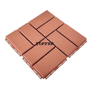 Outdoor Wooden Texture <b>Plastic</b> Interlocking Deck <b>Tiles</b> - Product Image 1