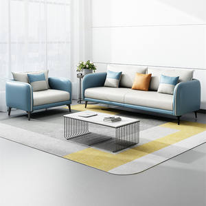 Canapé 1 2 3 places 1 + 1 + 3 Ensemble de canapé moderne en cuir PU d'attente pour le salon et le bureau Canapé d'îlot Design moderne pour <span class=keywords><strong>meett</strong></span> - Product Image 6