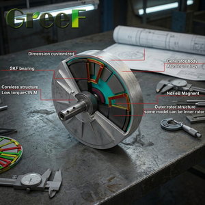 Générateur à disque 20 KW 300 tr/min, alternateur à flux axial robuste pour système éolien industriel - Product Image 5