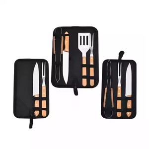 Mục Q1-202 BBQ phụ kiện 2 cái gỗ BBQ nướng thịt nướng công cụ thiết lập với mang theo túi - Product Image 6