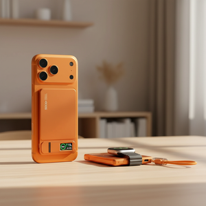 Chargeur portable sans fil ultra-fin avec écran TFT, <span class=keywords><strong>batterie</strong></span> externe magnétique à charge rapide avec chargeur de téléphone USB-C - Product Image 1