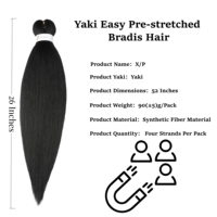 Extensions de cheveux tressés africains en fibre coréenne X/P 52 pouces 180g, cheveux à tresser EZ, cheveux Yaki pré-étirés, vente en gros