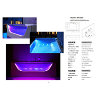 Baignoire Spa Moderne en Acrylique avec Design Écologique, Système de Température Constante, Cascade de Bulles, Massage et Auto-Nettoyage