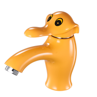 FLG Nouveau Style Couleur Orange Enfant Serrure Bassin Robinet D'eau pour Toilettes Publiques, Aire De Jeux Pour Enfants, Toilettes