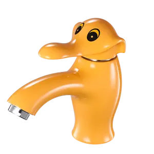 FLG Nouveau Style Couleur Orange Enfant Serrure Bassin Robinet D'eau pour Toilettes Publiques, Aire De Jeux Pour Enfants, Toilettes