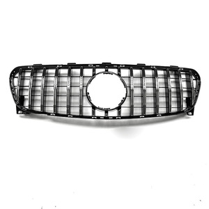 Parrilla Estilo GT para Mercedes-Benz Clase GLA X156, Negro Brillante con Franjas Plateadas, Compatible con Parachoques Delantero 2014-2016 - Product Image 3