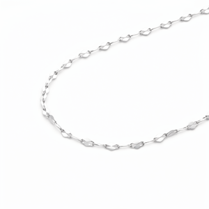 <b>Tiny</b> Curved <b>Lip</b> White PT950 Ultra Slim Wrist Cord Unisex Subtle Daily Layering Minimal Gloss Platinum Wrist Trinket Gift - Product Image 5