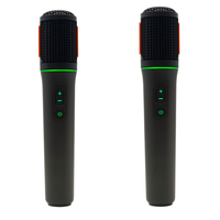 Microphone sans fil portable 2,4 G personnalisé avec Bluetooth 6.0 et batterie rechargeable Type-C pour haut-parleur karaoké