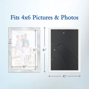 2024 nuevo marco de fotos de plástico personalizado decoración familiar marco de fotos plateado en tamaños PS 4x6 5x7 11x14 8X10 hecho de madera - Product Image 2