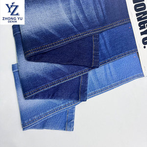 Presa di fabbrica traspirante Jeans in saia tessuto Denim-cotone Spandex poliestere Rayon <span class=keywords><strong>indaco</strong></span> tessuto elasticizzato per ragazzi e ragazze - Product Image 2