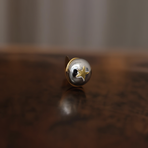 Fashion <b>Ring</b> 316L Stainless Steel PVD Gold Plating Sustainable Resistant Star Design <b>Adjustable</b> Band - Product Image 3