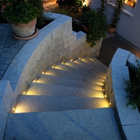 Lumière d'escalier étanche DC12V 1W LED 3000K blanc chaud pour extérieur