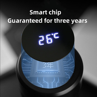 Tasse intelligente avec affichage LED de la température, logo gravé, infuseur à thé en acier inoxydable de qualité alimentaire, couvercle, isolation thermique 12-24 heures