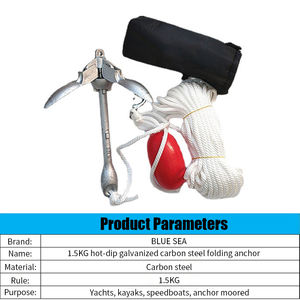 <span class=keywords><strong>Petit</strong></span> ensemble d'ancrage de grappin pliant en acier au carbone galvanisé <span class=keywords><strong>parapluie</strong></span> à quatre griffes pour matériel marin pour bateaux de pêche - Product Image 6