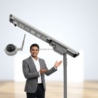100W IP66 LED Außen-Solarleuchten mit Bewegungssensor, SIM-Karte, Straßenlampe mit Kamera, netzunabhängige Sicherheits-Straßenbeleuchtung