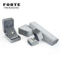 Boîtes d'emballage de bijoux personnalisées en velours coloré de luxe FORTE en gros pour boucles d'oreilles, pendentifs, bagues