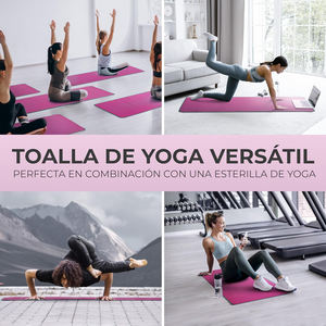 Toalla de Yoga de Microfibra Tejida Superior, Cubre Esterilla Antideslizante, Ecológica, de Secado Rápido, Cuadrada, para Sesiones Intensas de Yoga Caliente y Pilates - Product Image 5