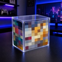 Boîte de présentation en acrylique pour collection de cartes TCG, pour collectionneurs de jeux de cartes, boîte de présentation en acrylique transparente, étanche et magnétique