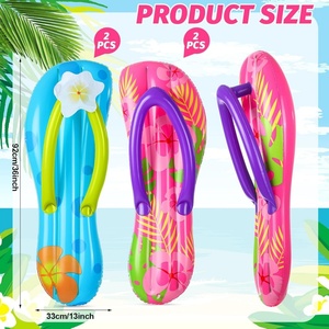 PVC Inflatable <b>Surf</b> Board 92*33 CM Two Styles Pool Float for Hawaiian and Wall Beach Party Decorations Tropical Slippers - Product Image 2